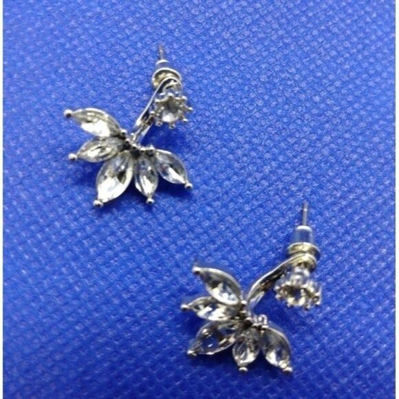 Elegant crystal claw earrings - Picture 2 of 5